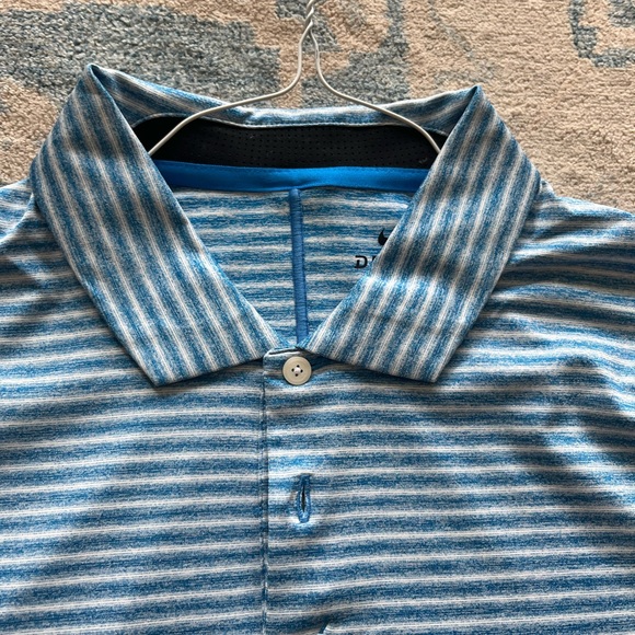 Nike Dri-Fit Tiger Woods Vapor Men’s Striped Golf Polo (Photo Blue) - Medium - Picture 2 of 7